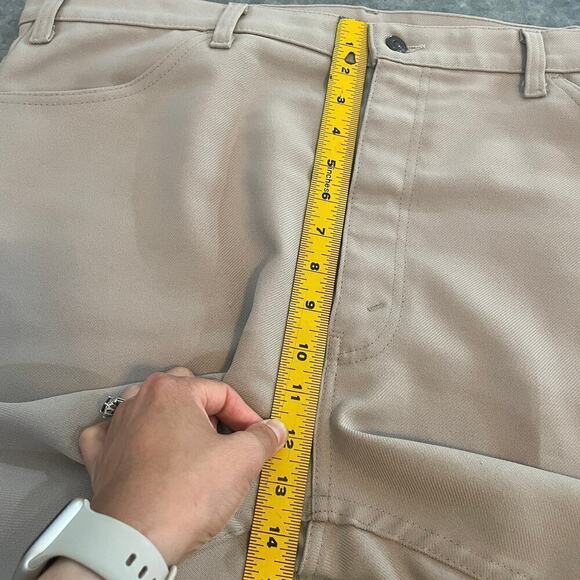 Vintage Levi's Polyester Talon Pants Mens 42x30 USA Tan Black Tab Western Retro - Picture 12 of 14